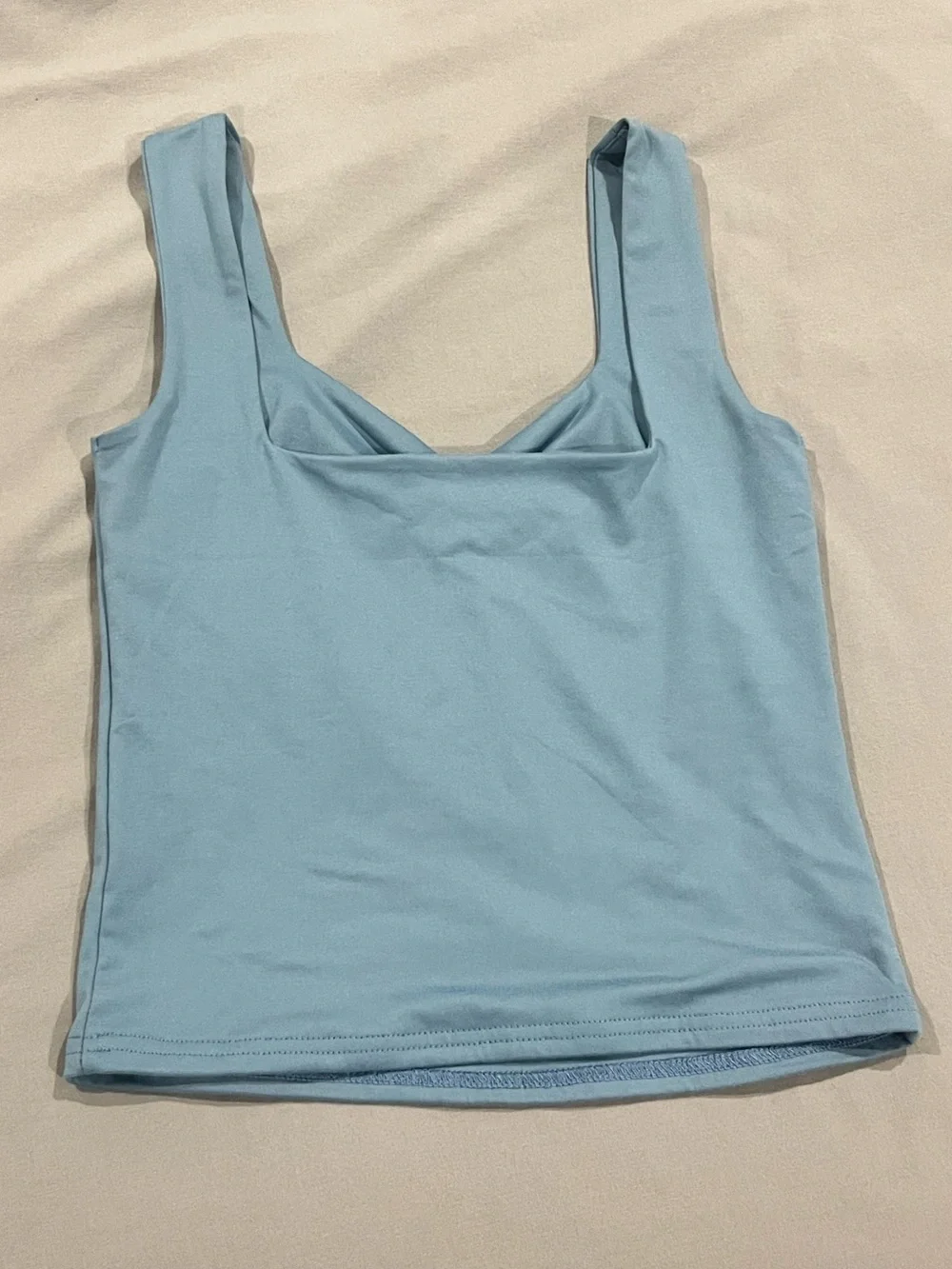 Blue Ruched Tank Top - Picture 3 of 4